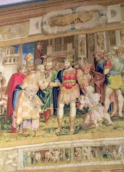 Die Vereinigung der Staaten, Detail zeigt Franz I. von Frankreich (1494-1547)